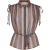 Gestreepte Mouwloze Blouse met Knoopsluiting en Strikdetail