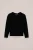 WE Fashion – Meisjes velvet T-shirt met studs – Regular fit – Zwart –