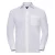 Russell Collection Heren Poplin Easy-Care Formeel Overhemd met Lange Mouwen (Wit)