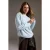 TRENDYOLMİLLA Dames Donkerblauw Effen Lang, Oversized Sweatshirts