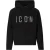 Dsquared2 zwarte hoodie met logo met studs