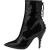 Moschino Patent Leather Ankle Boots With Laces Black