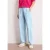 Street One Dames Wide Legs jeans met paperbag tailleband in Blauw