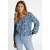 Rich & Royal Printed V-neck Blouse Grs Midnight Blue