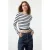 TRENDYOLMİLLA Dames Donkerblauw Effen Lang Getailleerd Blouses