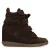 Manfield suède sneakers met sleehak – bruin
