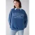 Oversized sweater met ronde hals en print