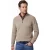 katoenen Casa Moda half zip beige trui wijde fit