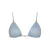 The Lola Club voorgevormde triangel bikinitop Josey met lurex lichtblauw