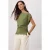 TRENDYOLMİLLA Dames Kaki Effen Mouwloos Regular fit Blouses