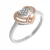 Orphelia Dames 925 Sterling Zilveren Ring – Zilver/Roze zr-7368/RG