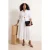 Trendyol Curve Dames Wit Effen Midi Grote maten Rokken