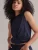 Hey Honey Top ‘Cropped’  donkerblauw