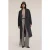 Motivi Double-breasted Coat In Wool Blend Drap Grey
