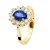 Luifel ring SAPPHIRE 1 Ct Diamonds 0,36 Cts Yellow Gold 18k