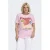 ONLY CARMAKOMA T-shirt met backprint roze