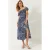 Patroonloze Strapless Midi-jurk met Striksluiting