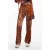 Desigual straight high waist pantalon oranje