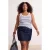 Trendyol Curve Dames Donkerblauw Effen Kort / Mini Basic Kokerrok- rok Grote maten Rokken