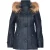 Dames gewatteerde leren parka met capuchon-Northampton