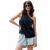 Catwalk Junkie Asymetric Textured Top Black