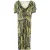 Voordelige en chique Moschino jurk met print in marineblauwe zijde