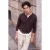 TRENDYOL MAN Heren Bruin Effen Lang Regular fit T-shirts