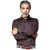 Donkerbruin overhemd Desoto business effen katoen slim fit