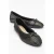 Copos Leren Strik Neus Ballerina