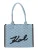 Karl Lagerfeld Shopper ‘Skuare’  blauw denim / zwart / wit