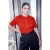 Trendyol Curve Dames Rood Effen Kort Getailleerd Grote maten Blouses