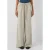 QS regular waist casual broek met linnen beige