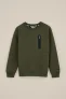 Salty Dog – Jongens sweater van scubastof – Regular fit – Donkergroen – Katoen –
