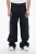 Enkelgeplooide baggy jeans met geborduurd logo, 28 cm, blauw