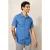 White Stuff Block Leaf Printed  Shirt Bright Blue