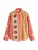 Next Blouse  lichtbeige / chocoladebruin / kreeft / wit