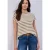 Street One Dames Shirt met losse schouders en strepen in Beige