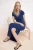 TRENDYOLMİLLA Dames Donkerblauw Gestreept Maxi Kort Bodycon Jurken