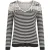 Moderne gebreide top met monochrome strepen