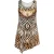 Mouwloze asymmetrische midi-jurk met abstracte zebraprint