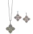 Orphelia Dames 925 Sterling Zilveren Set: Ketting-Hanger + Oorbellen – Zilver SET-5225