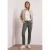 Street One Dames Mid Waist Slim Legs broek in satijnlook in Groen
