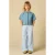 Sissy-Boy wide leg high waist gestreepte casual broek lichtblauw