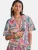 love & roses Blouse  turquoise / lavendel / rosa / watermeloen rood