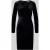 Christian Berg Woman Selection Knie-lange jurk van fluweel met knoopdetail