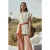 Devotion Twins Laugh Vest Jacket Jacquard With Belt Red Orange