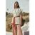Devotion Twins Laugh Vest Jacket Jacquard With Belt Red Orange