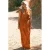 Bolina Island maxi jurk met panterprint oranje
