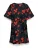 VERO MODA Jurk  grijs / rood / zwart
