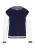 MO Gebreid vest  navy / wit